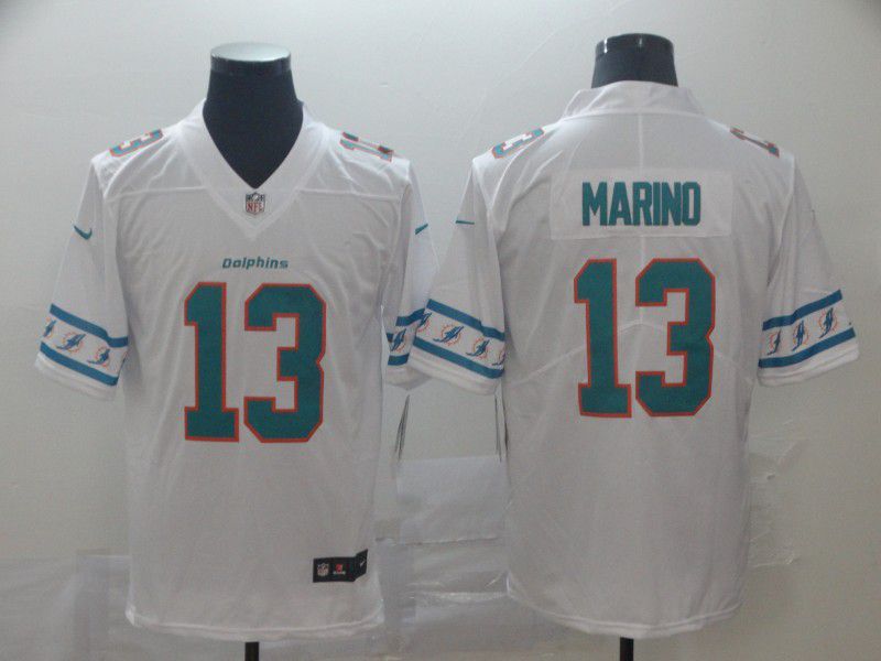 Men Miami Dolphins #13 Marino White team logo cool edition NFL Jerseys->miami dolphins->NFL Jersey